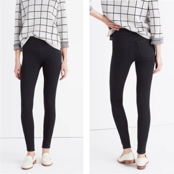 Madewell The Anywhere Jean Black Skinny Denim Pull On Jeggings Size 26 - Picture 2 of 11